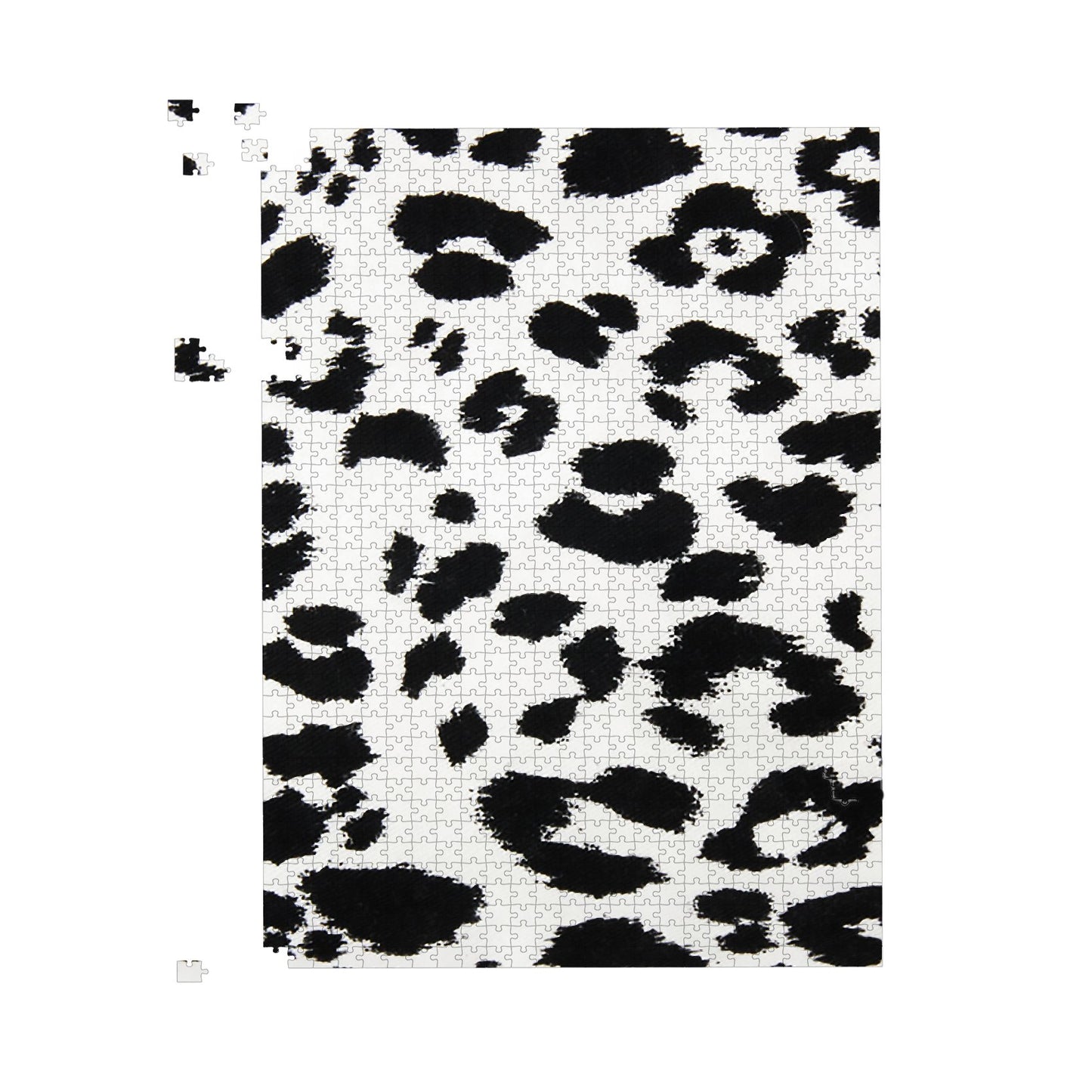 Black Leopard Print Jigsaw Puzzle