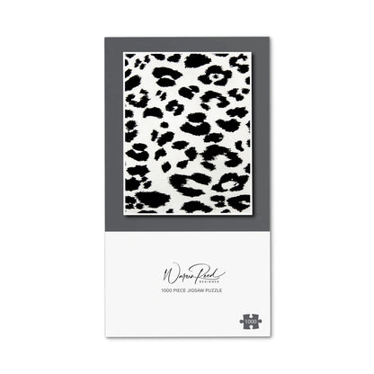 Black Leopard Print Jigsaw Puzzle