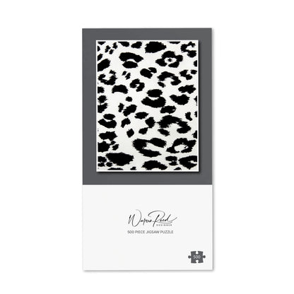 Black Leopard Print Jigsaw Puzzle