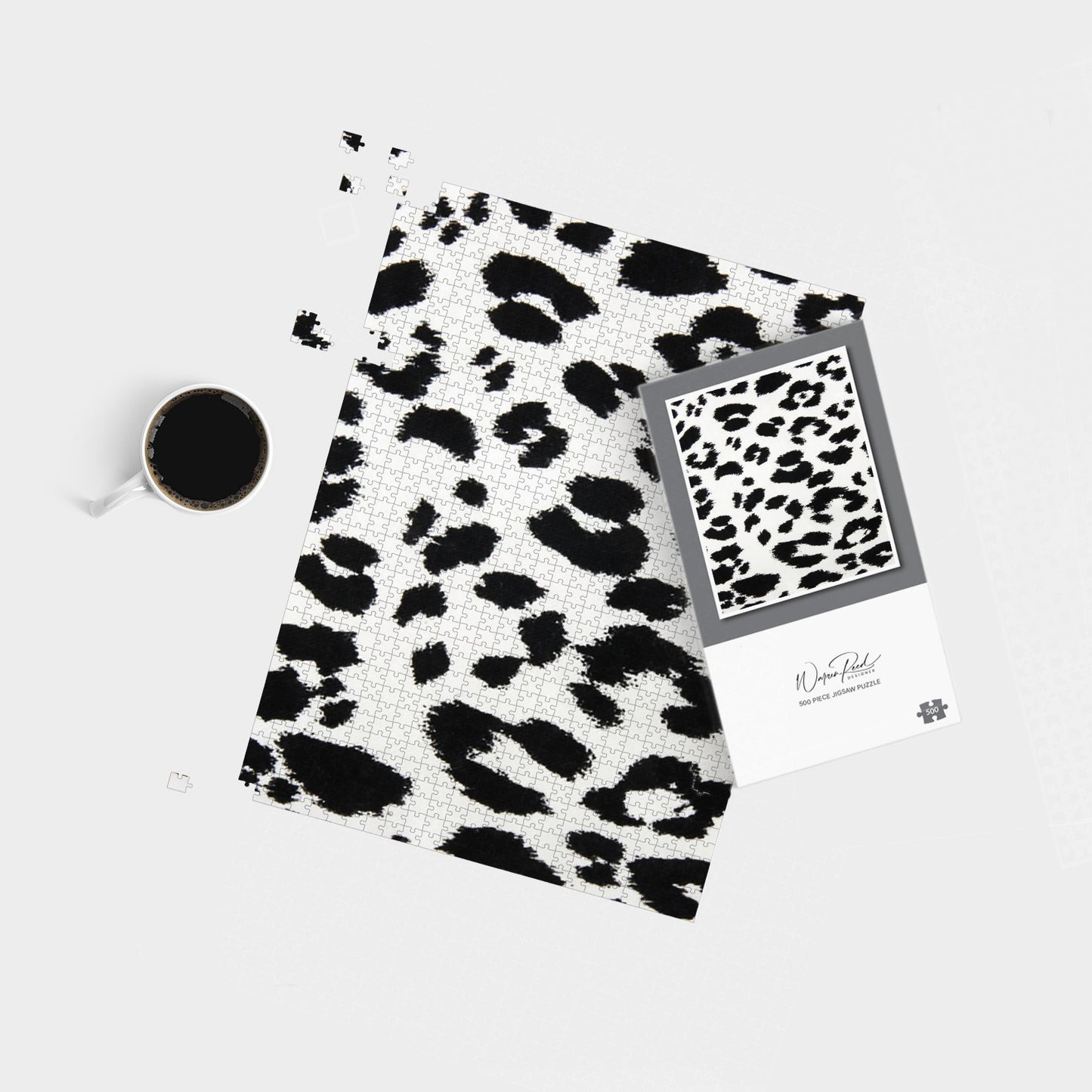 Black Leopard Print Jigsaw Puzzle