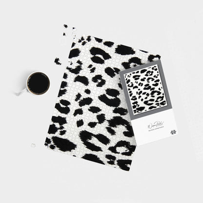 Black Leopard Print Jigsaw Puzzle