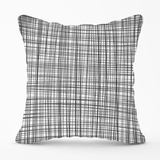 Monochrome Pencil Scribble Cushions