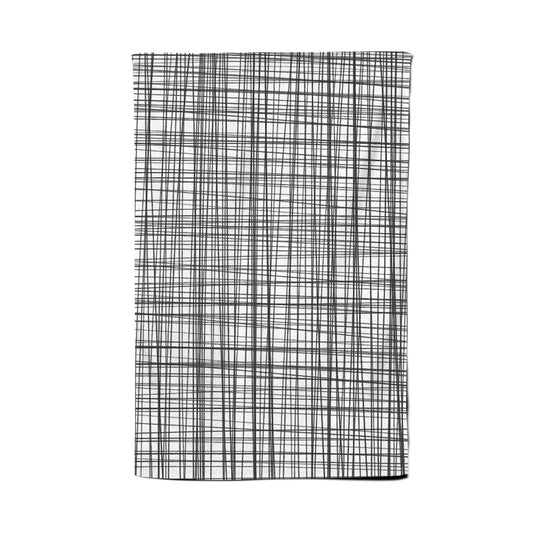 Monochrome Pencil Scribble Tea Towel