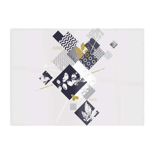 Abstract Botanical Glass Chopping Board