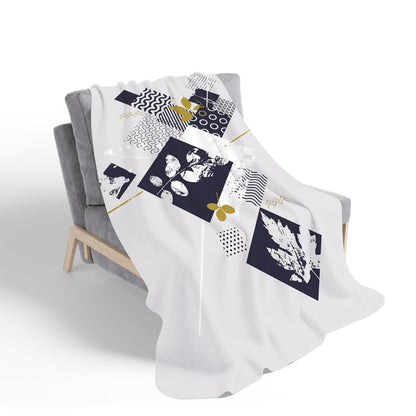 Abstract Botanical Sherpa Blanket