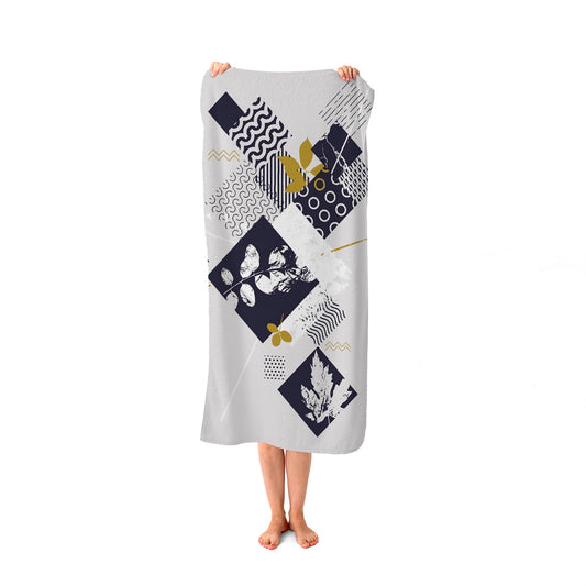 Abstract Botanical Beach Towel