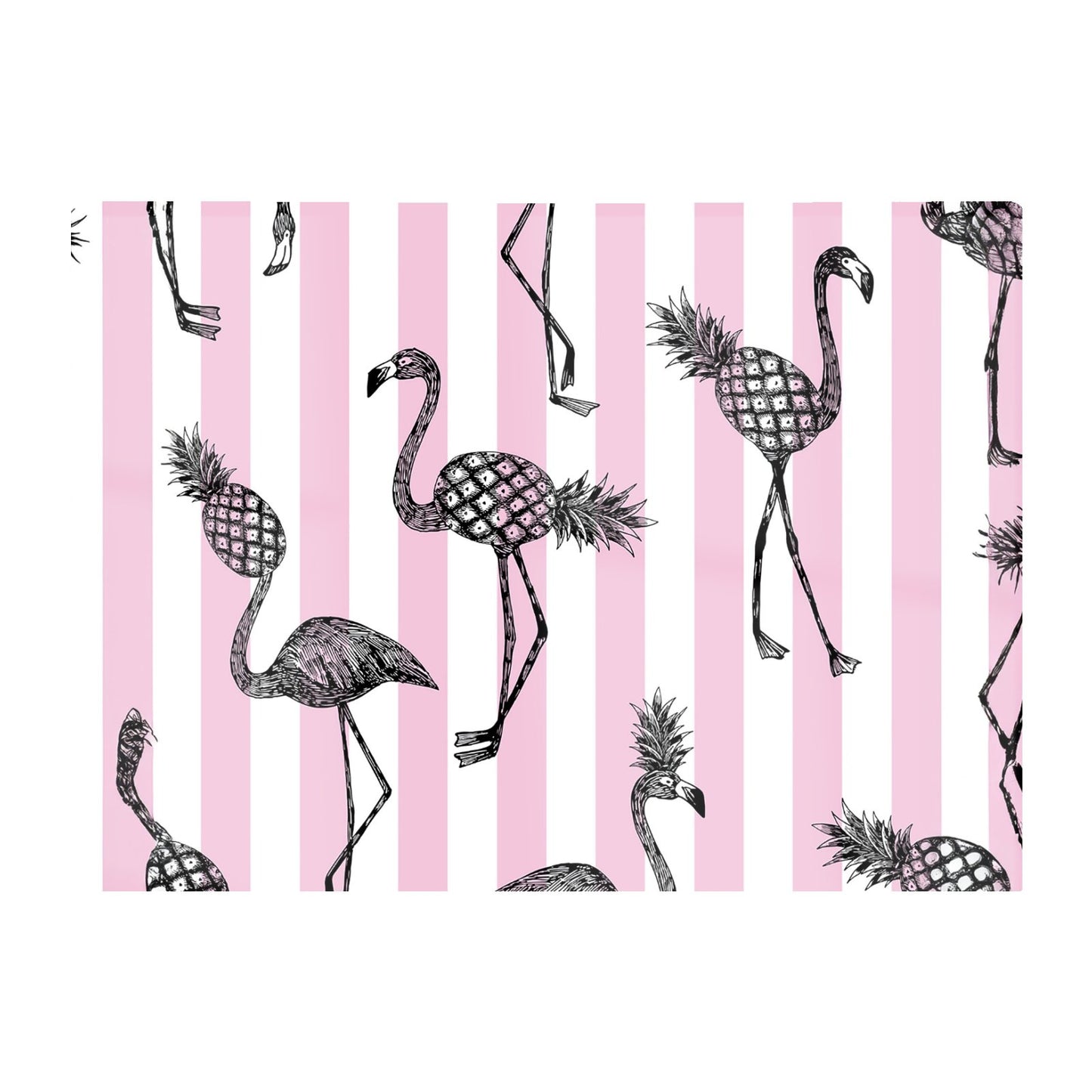 Pineapple Flamingo Glass Chopping Board