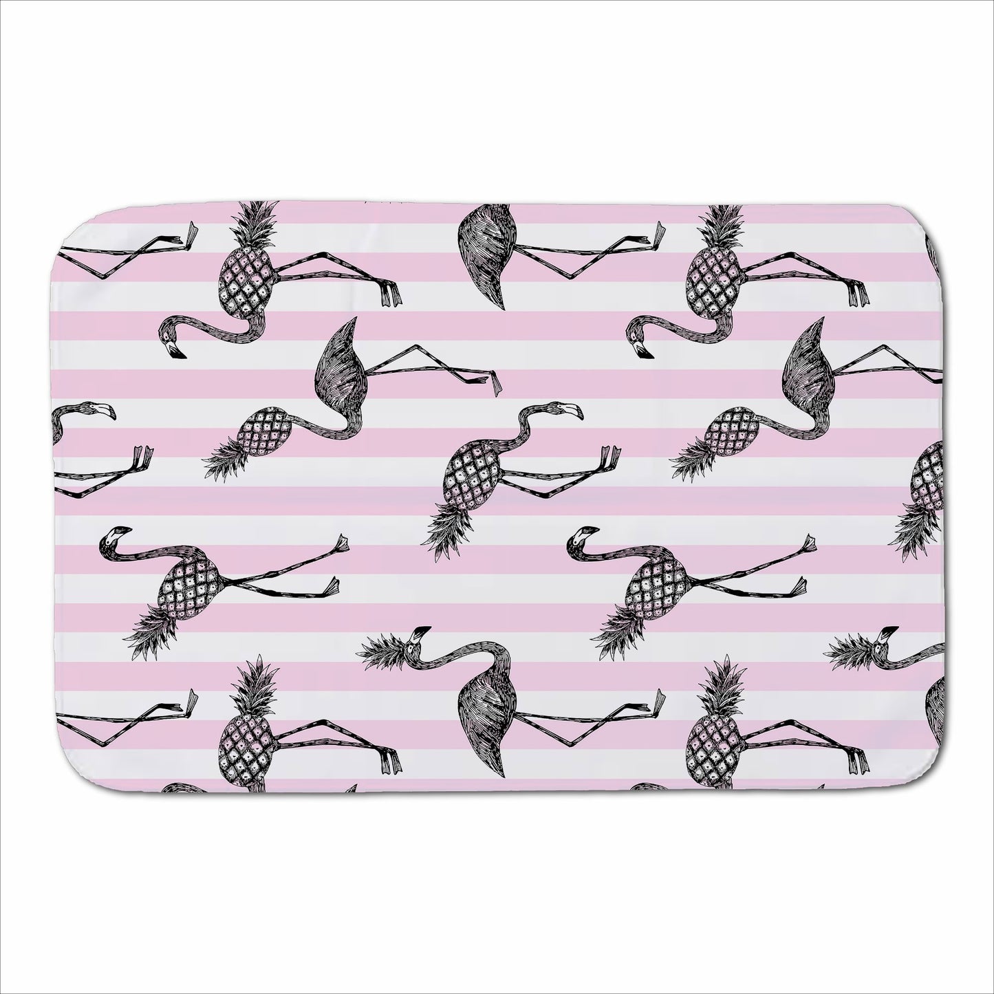 Pineapple Flamingo Sherpa Blanket