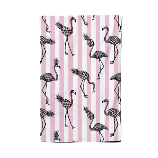 Pineapple Flamingo Tea Towel