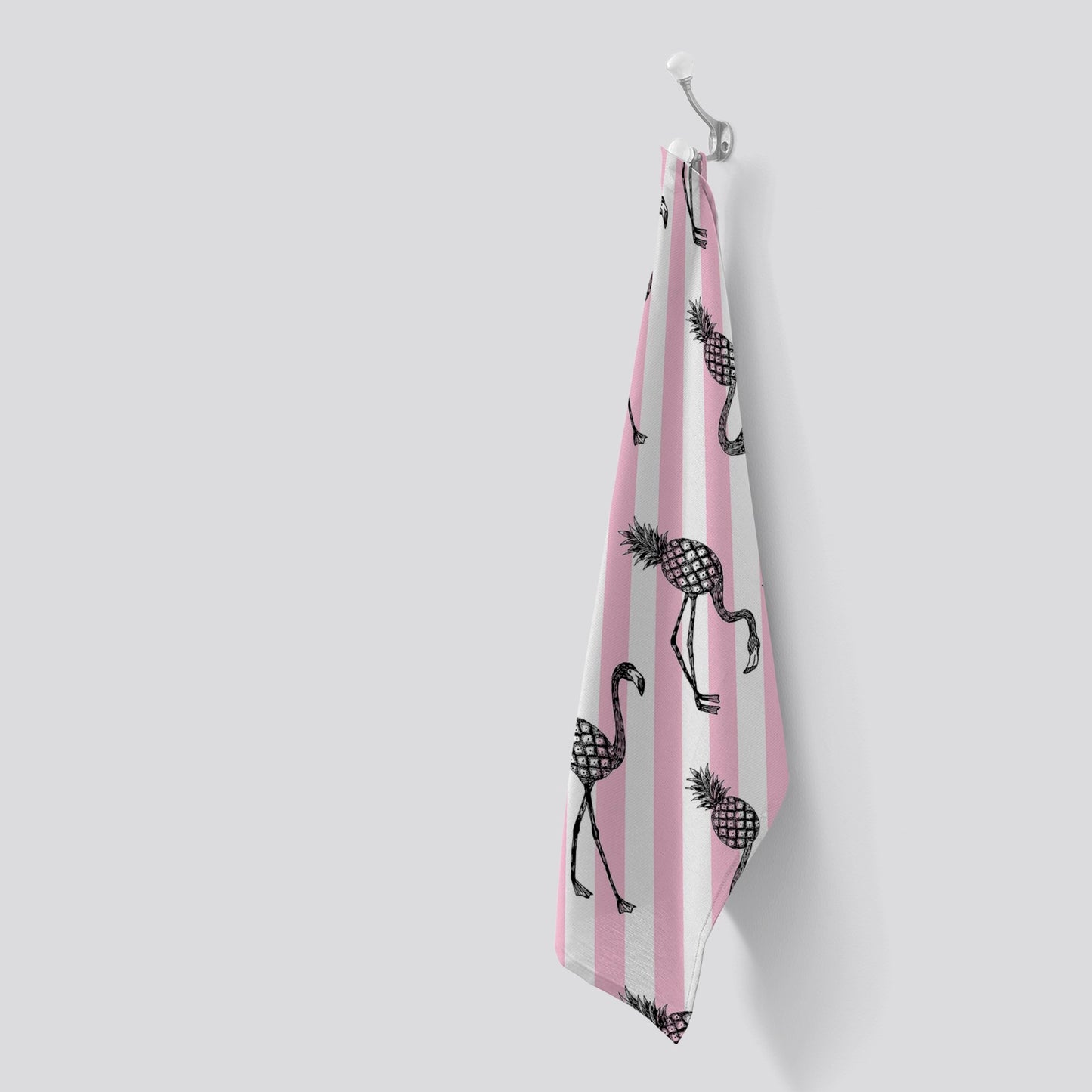 Pineapple Flamingo Tea Towel