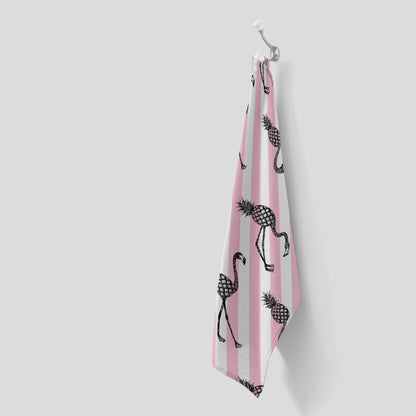 Pineapple Flamingo Tea Towel