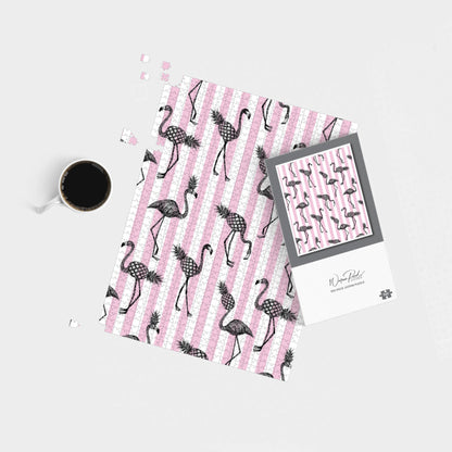 Pineapple Flamingo Jigsaw Puzzle