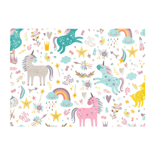 Unicorn And Rainbows Glass Chopping Board