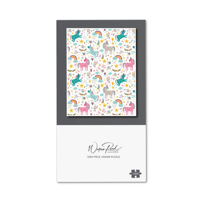 Unicorn And Rainbows Jigsaw Puzzle