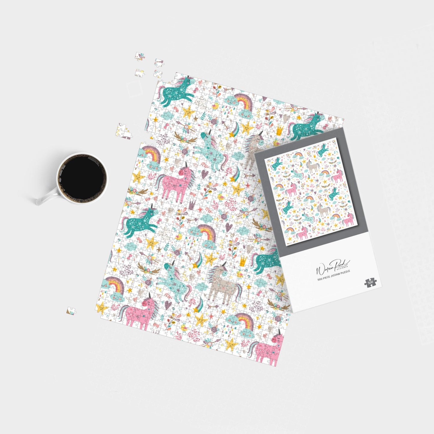Unicorn And Rainbows Jigsaw Puzzle