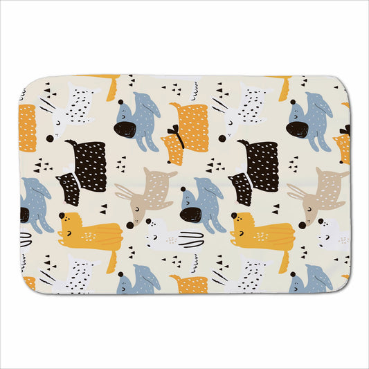 Hand Drawn Dogs Sherpa Blanket