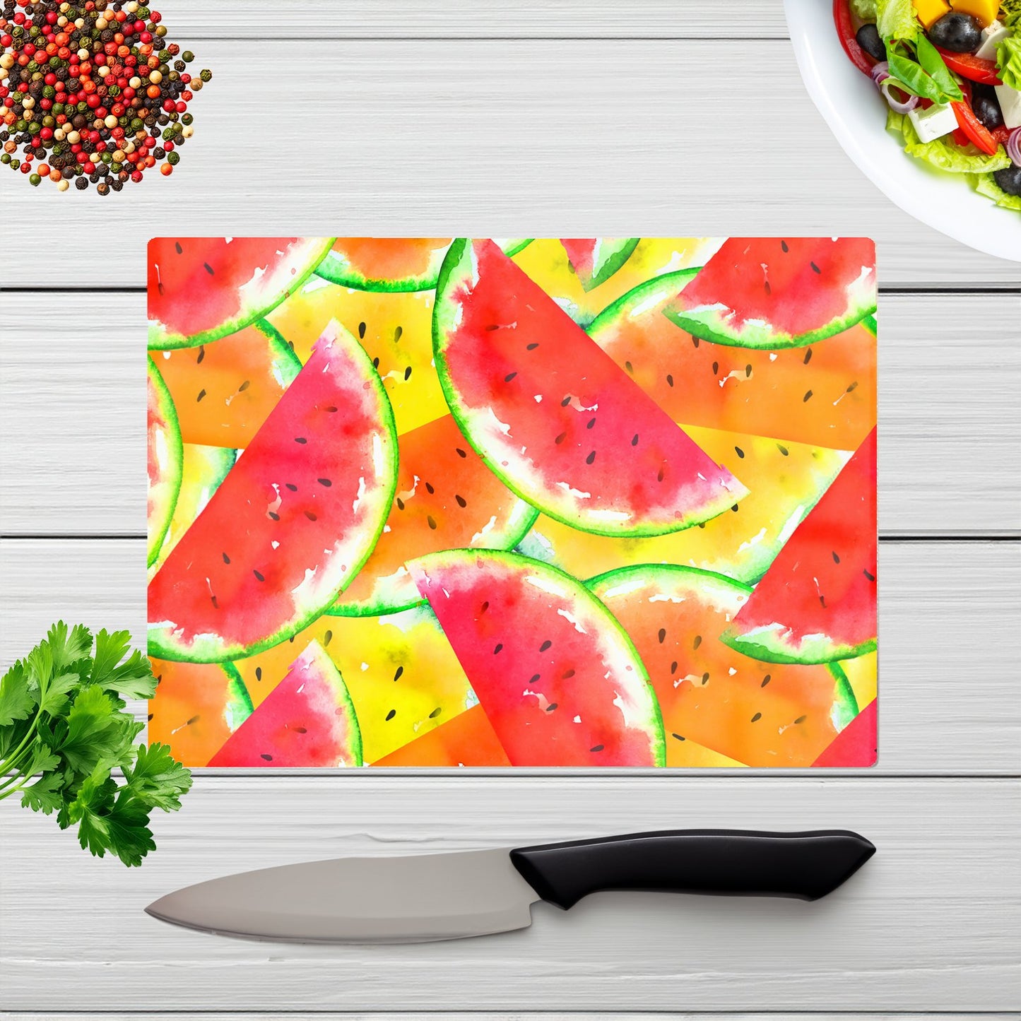 Melon Print Glass Chopping Board