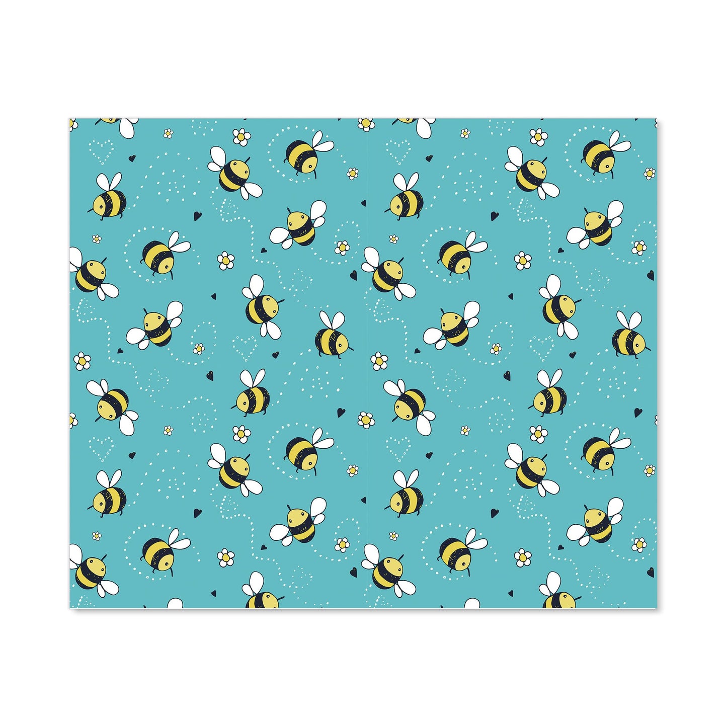Hand Drawn Busy Bees Kitchen Splashback