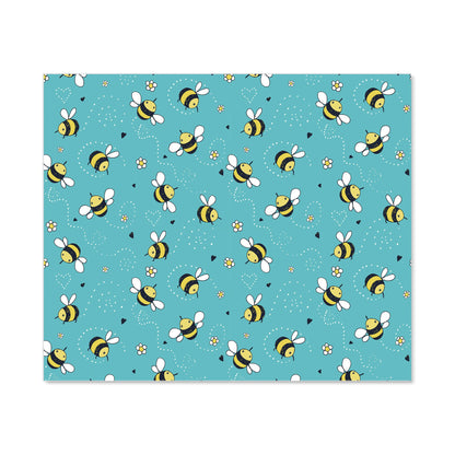 Hand Drawn Busy Bees Kitchen Splashback