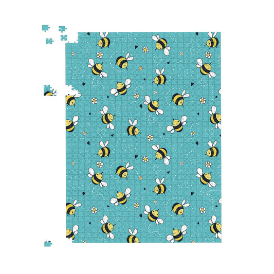 Hand Drawn Busy Bees Jigsaw Puzzle