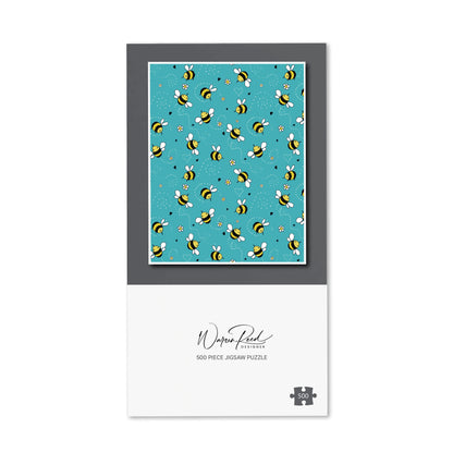 Hand Drawn Busy Bees Jigsaw Puzzle