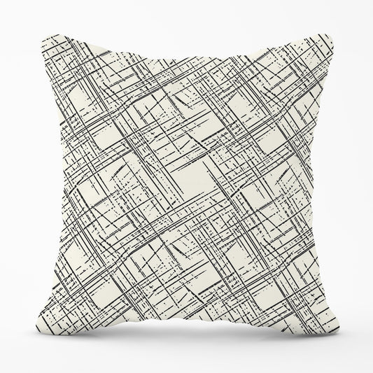 Monochrome Distressted Pattern Cushions
