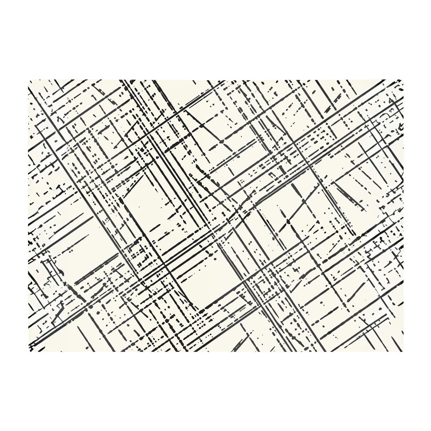 Monochrome Distressted Pattern Glass Chopping Board