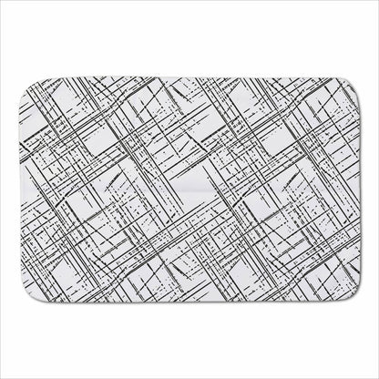 Monochrome Distressted Pattern Sherpa Blanket