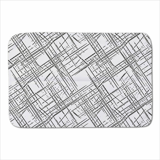 Monochrome Distressted Pattern Sherpa Blanket