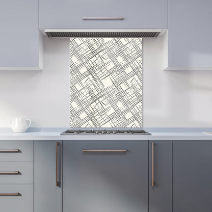 Monochrome Distressted Pattern Kitchen Splashback