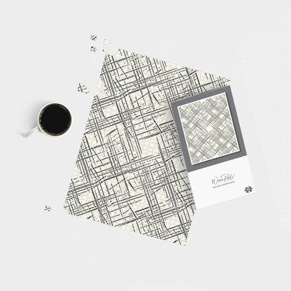 Monochrome Distressted Pattern Jigsaw Puzzle
