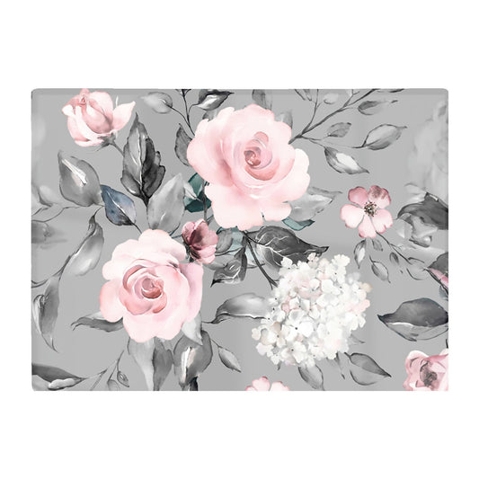 Dusty Pink Roses Glass Chopping Board