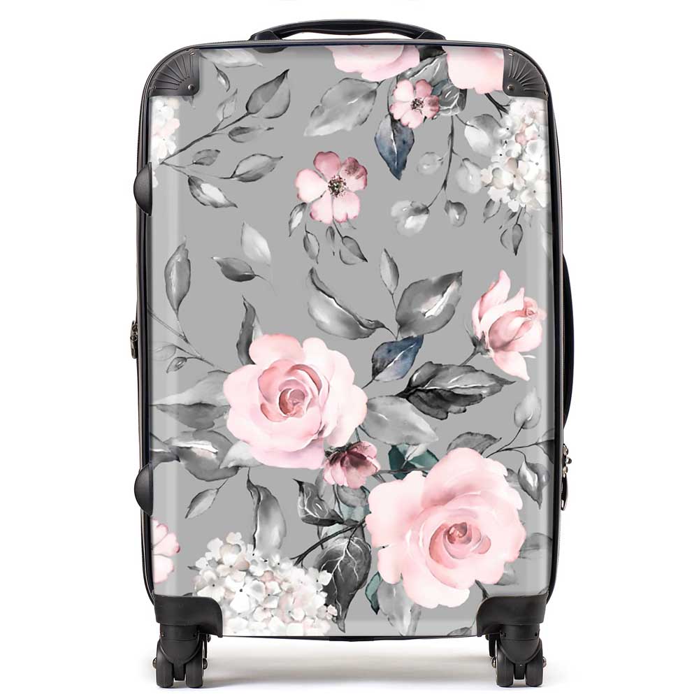 Dusty Pink Roses Suitcase