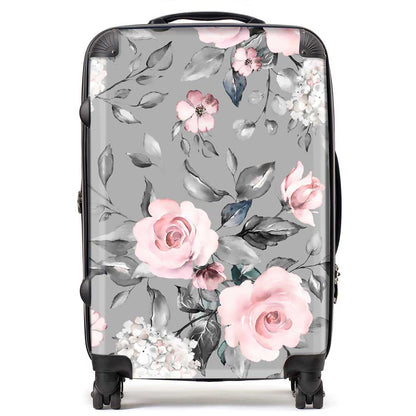 Dusty Pink Roses Suitcase