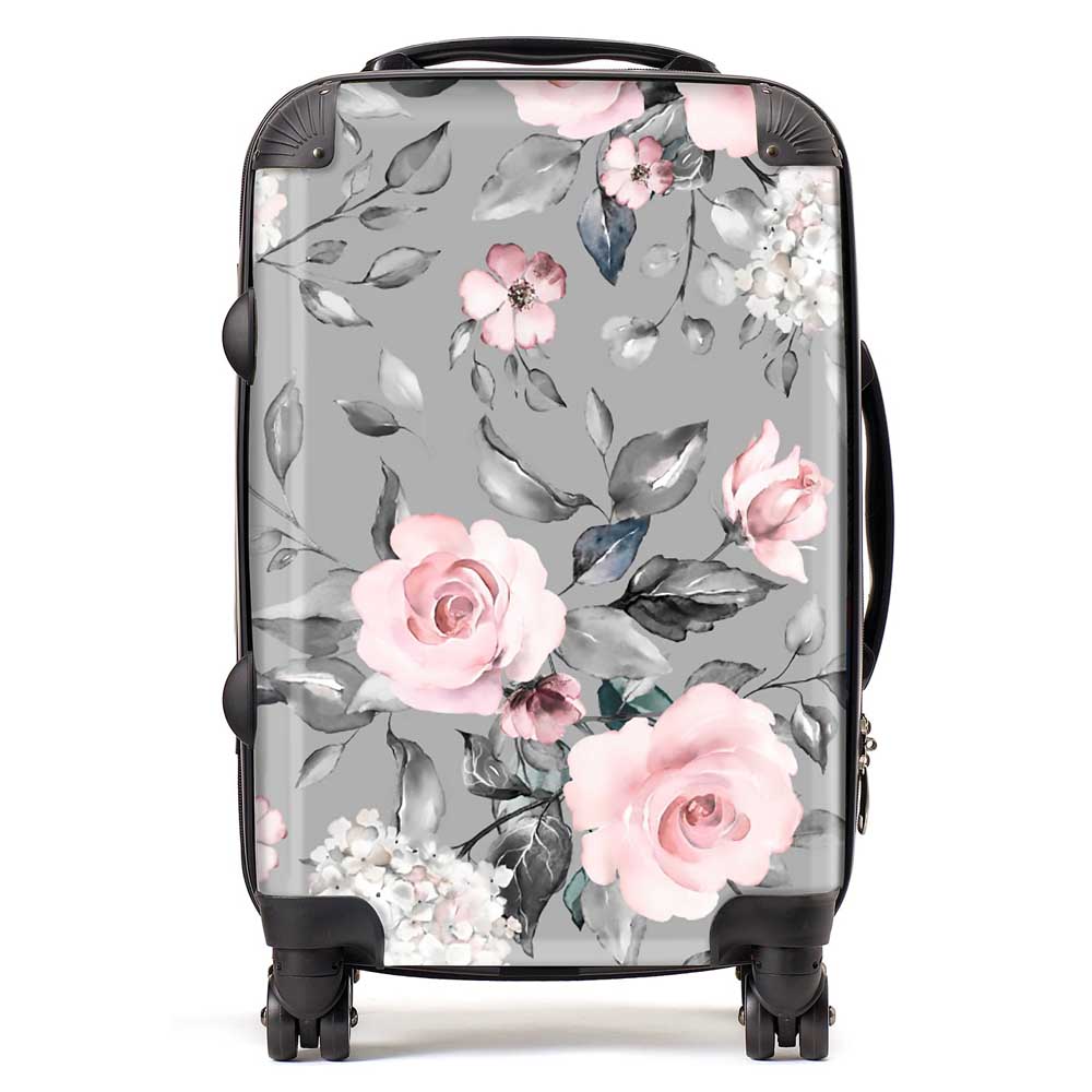 Dusty Pink Roses Suitcase
