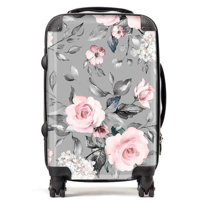 Dusty Pink Roses Suitcase