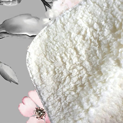Dusty Pink Roses Sherpa Blanket