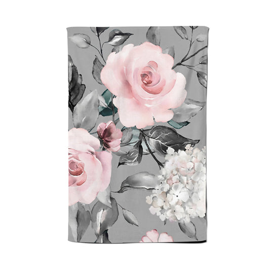 Dusty Pink Roses Tea Towel