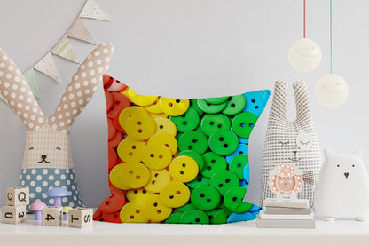 Colourful Buttons Pattern Cushions