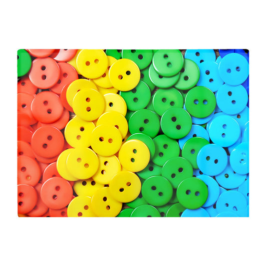 Colourful Buttons Pattern Glass Chopping Board