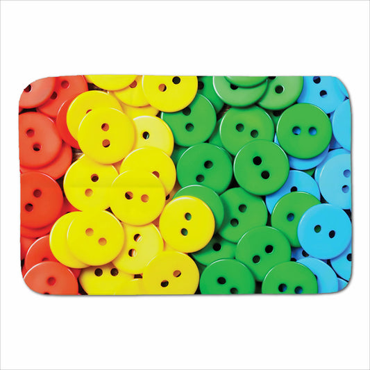 Colourful Buttons Pattern Sherpa Blanket