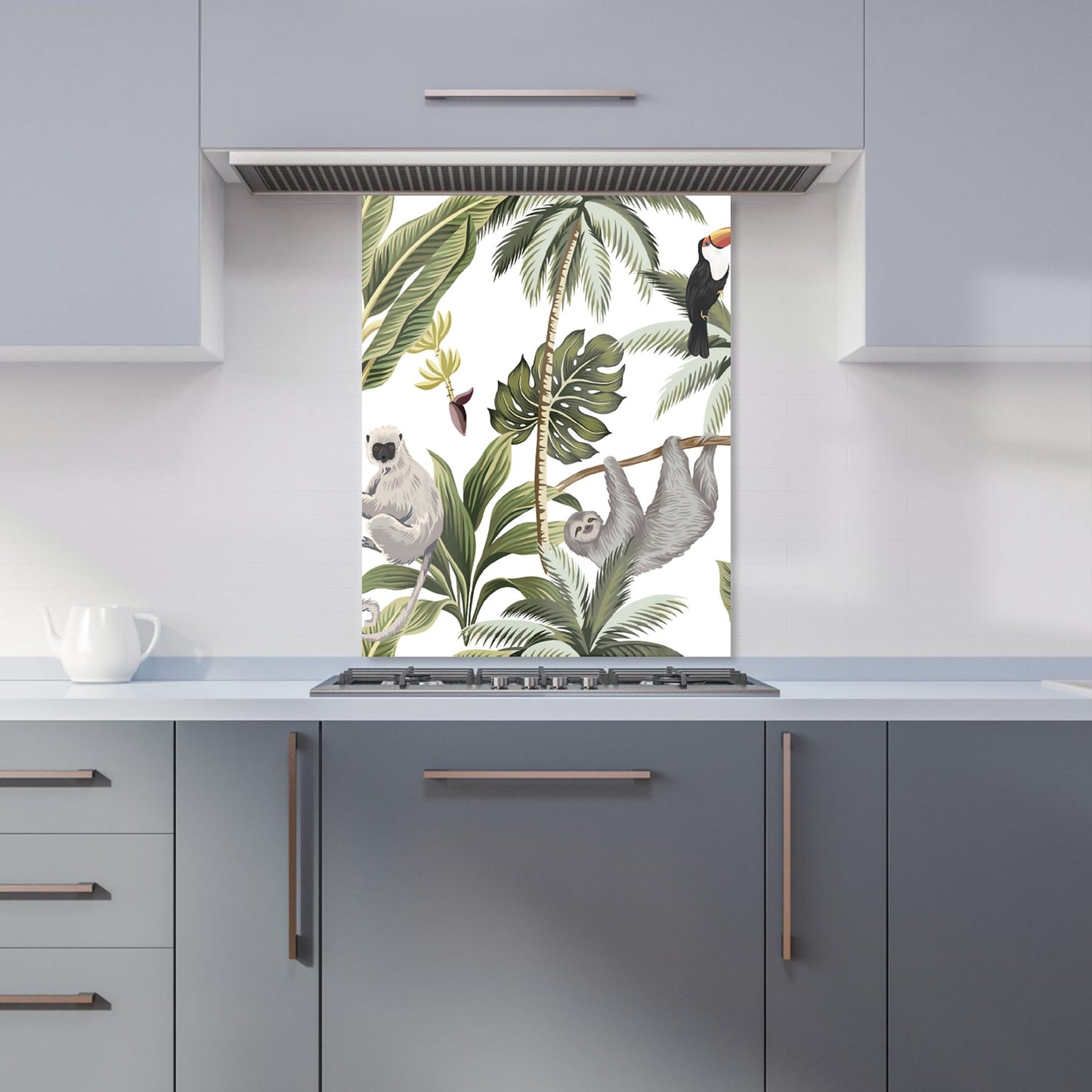 Tropical Sloths Kitchen Splashback