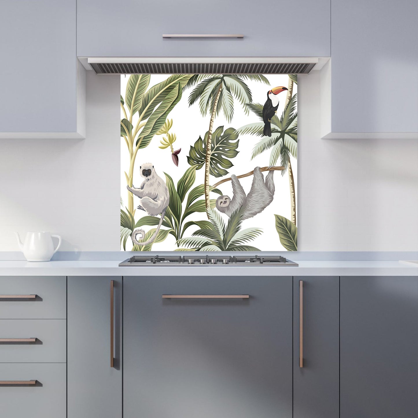 Tropical Sloths Kitchen Splashback