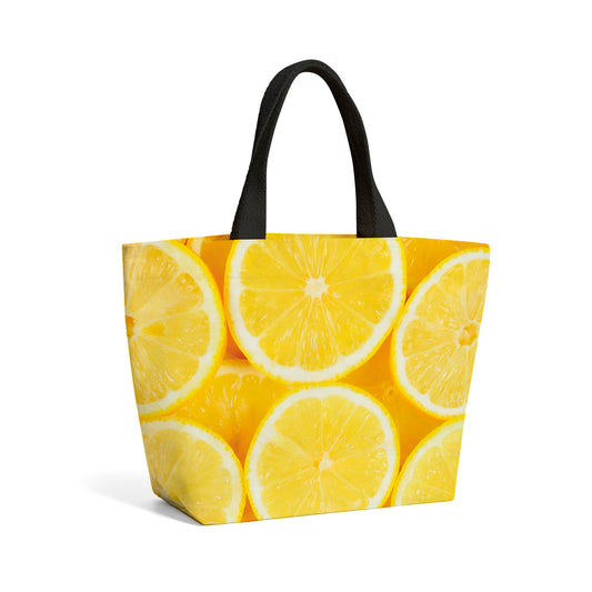 Vibrant Lemons Beach Shopper Tote Bag