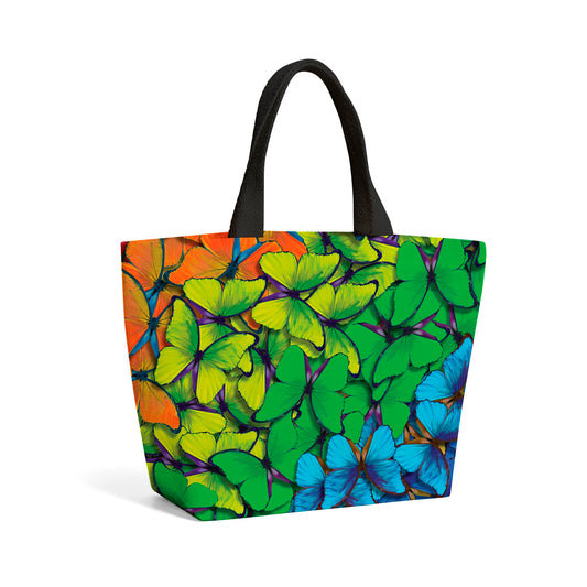 Multicoloured Butterflies Beach Shopper Tote Bag