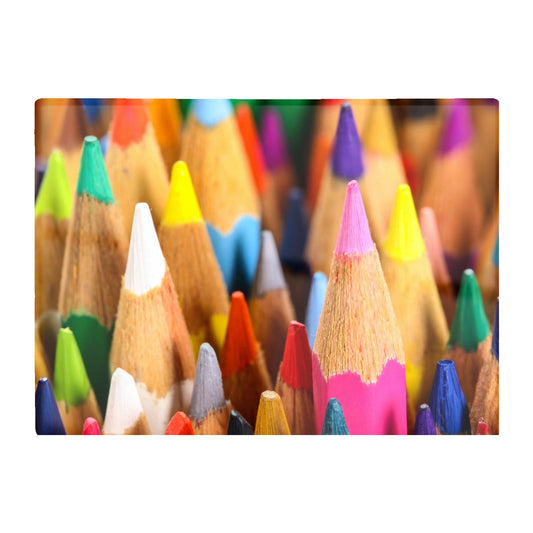 Colouring Pencils Glass Chopping Board
