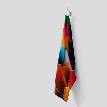 Colouring Pencils Tea Towel