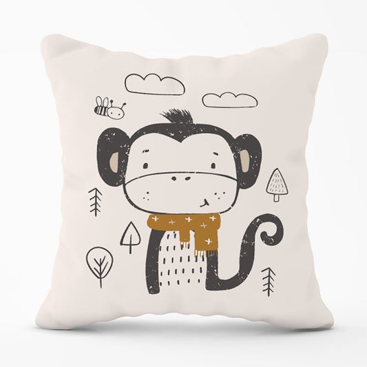 Single Monkey Forest Cushions