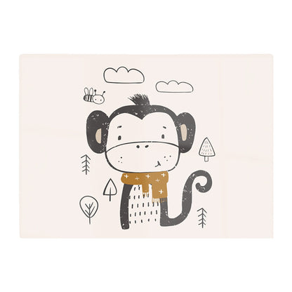 Single Monkey Forest Glass Chopping Board
