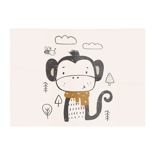 Single Monkey Forest Glass Chopping Board